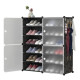 Zapatera 4 Puertas Organizador Multiuso Armable Moderno Marrón