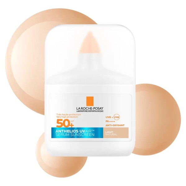 Protector Solar Facial con Color Anthelios UVAir FPS 50+ Tono Claro Natural 50 ml - La Roche-Posay Protector Solar Facial con Color Anthelios UVAir FPS 50+ Tono Claro Natural 50 ml - La Roche-Posay