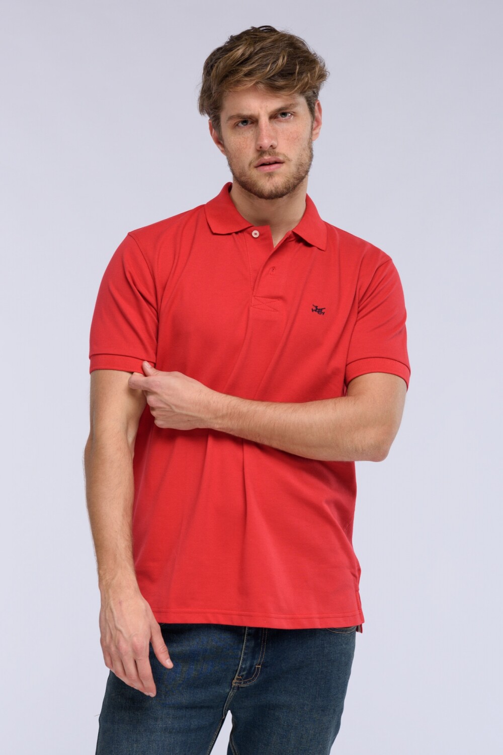 POLO PIQUE LISA Rojo Oscuro