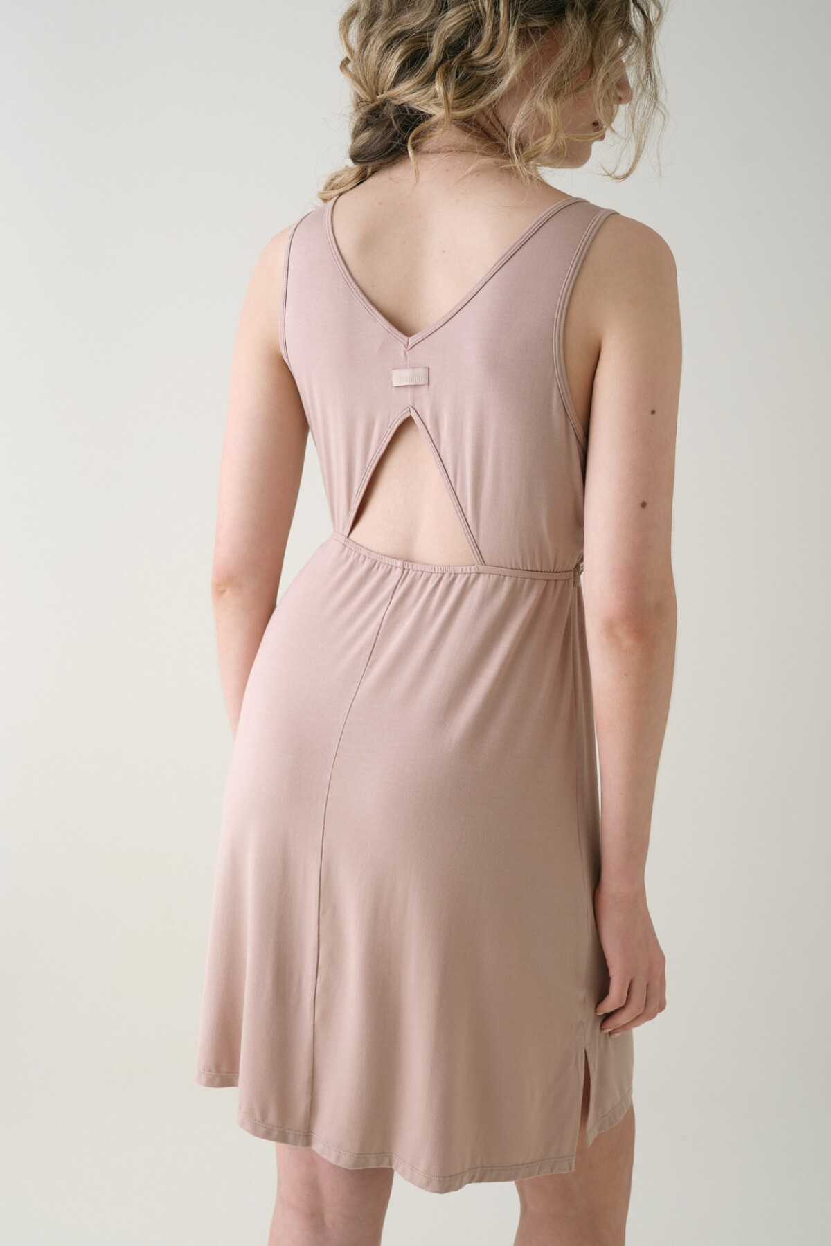 Camisón Midi Viscosa Arena