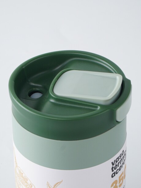 Vaso Térmico Push&Drink 350mL. Oliva