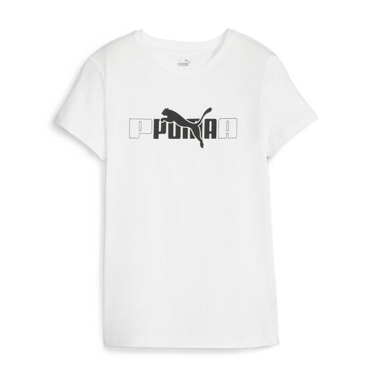 Remera de Mujer Puma Ess Logo - Blanco - Negro 