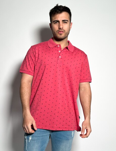 Remera polo estampada Caly Rosado