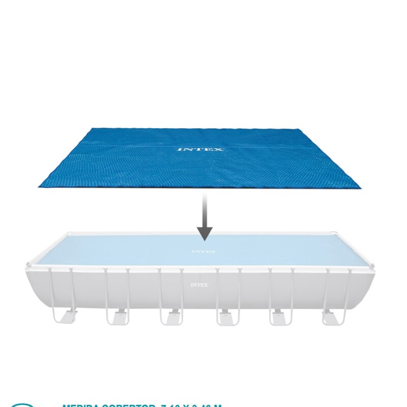 INTEX COBERTOR LONA SOLAR PARA PISCINA RECTANGULAR 7.32 X 3.66 M Intex Cobertor Lona Solar Para Piscina Rectangular 7.32 X 3.66 M