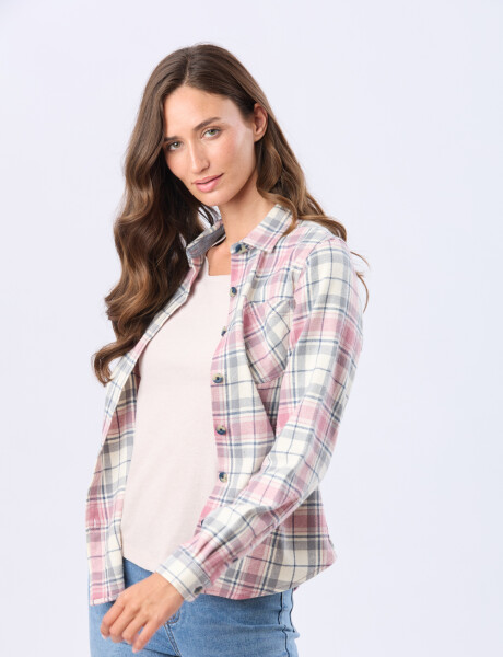 CAMISA VIYELA CUADROS Beige