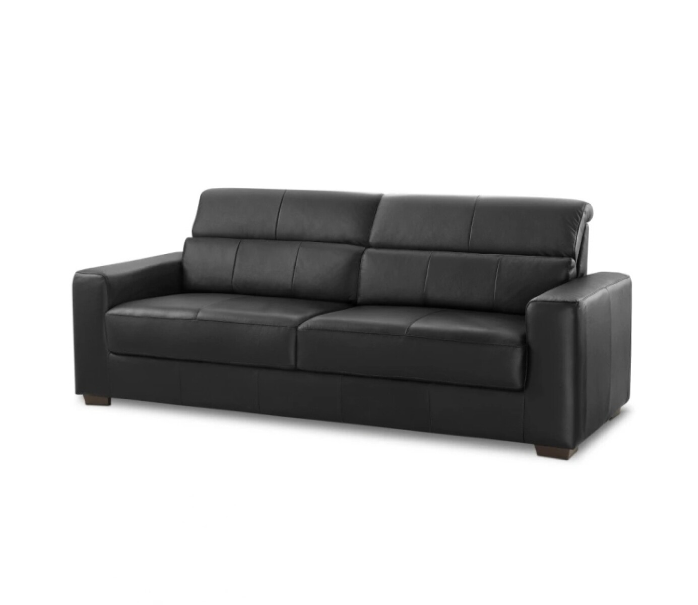 Sofa 3 Cuerpos Cuero Sublime Negro 