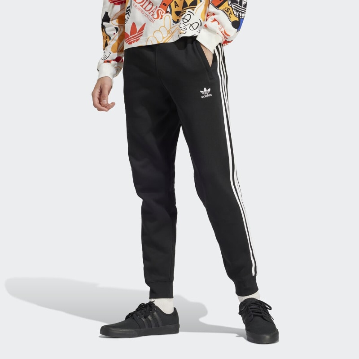 Pantalón Adidas Adicolor 3 Rayas - Negro 
