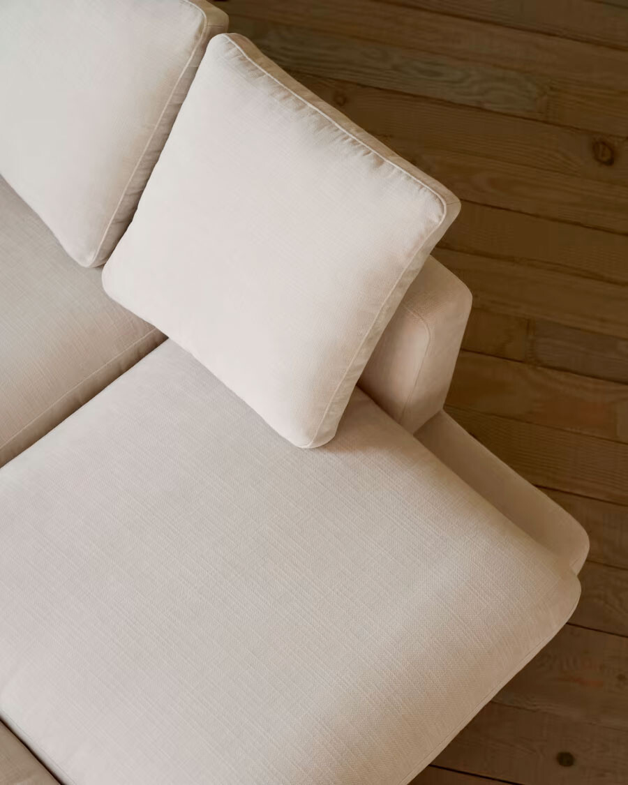 Sofá Gala 4 plazas con chaise longue derecho beige 300 cm