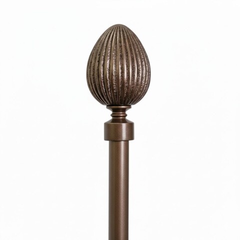 VARA METAL BRONCE P/CORTINA 122-218CM Unica