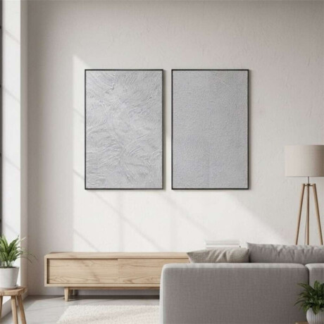 Cuadro Canvas 60X90Cm Marco Pintura Celeste 1