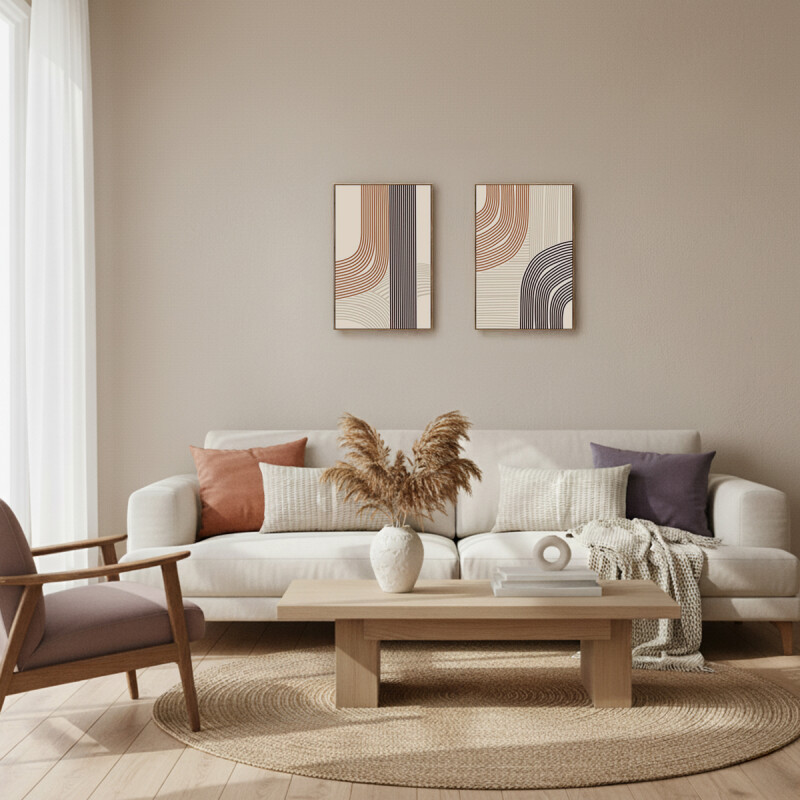 CUADRO CANVAS 30x40cm MARCO LINEAS 1 CUADRO CANVAS 30x40cm MARCO LINEAS 1