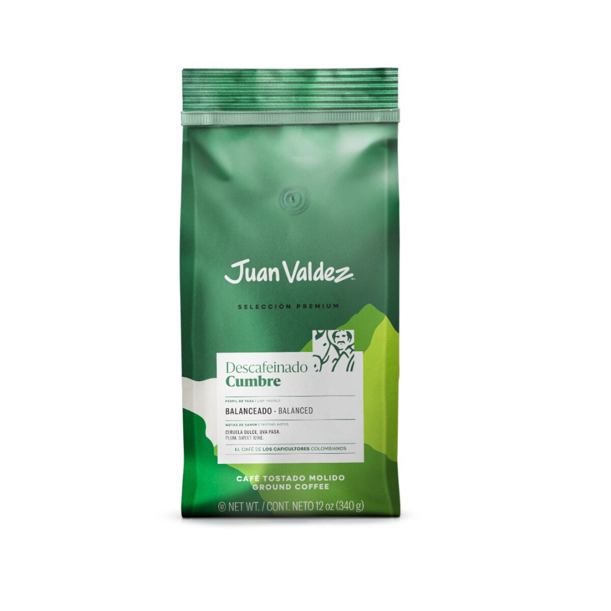 Café Descafeinado Juan Valdez 340g 