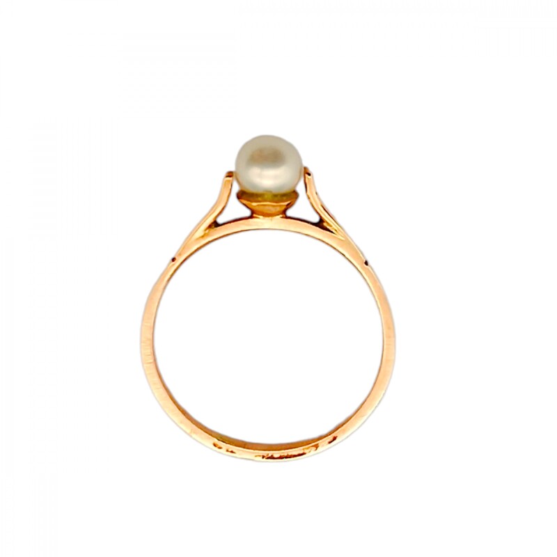 Anillo Solitario-Oro bajo-Perla-AN8168 conperla