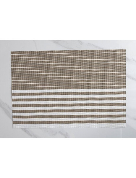 INDIVIDUAL PVC RAYAS 45x30CM BEIGE/BLANCO INDIVIDUAL PVC RAYAS 45x30CM BEIGE/BLANCO