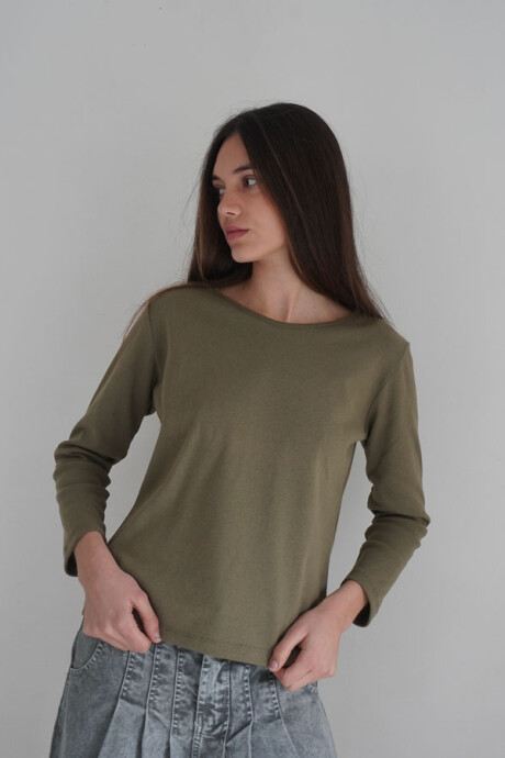 Long Sleeve T-Shirt Verde Seco