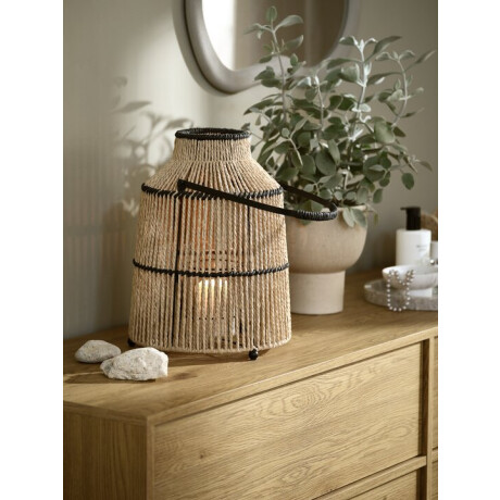 Farol Maalthe Ø27Xh35 Cm Natural/Negro