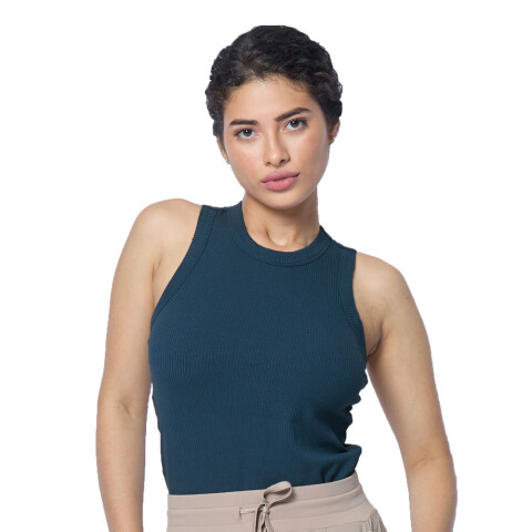 TANK FEM VISC/ELAST EVERLAST RIBBED NA W6 NAVY SUEDE