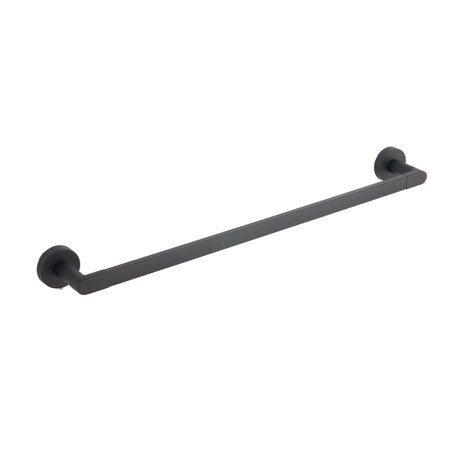 TOALLERO RECTO METAL ZINC NEGRO MATE PARA BAÑO NEGRO