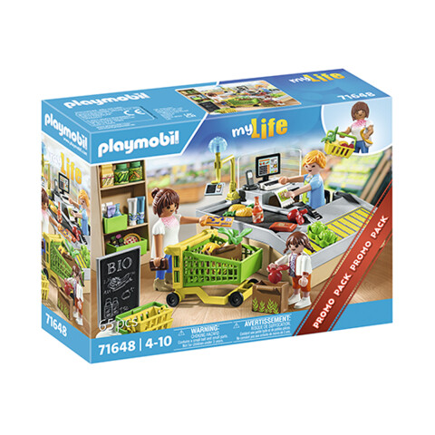 Supermercado con Caja Registradora Playmobil 65 Piezas con Figuras U