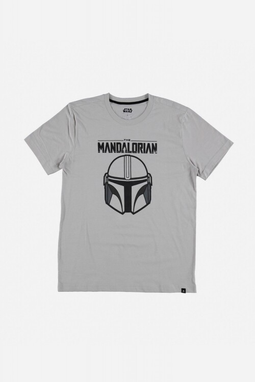 Camiseta hombre Mandalorian GRIS