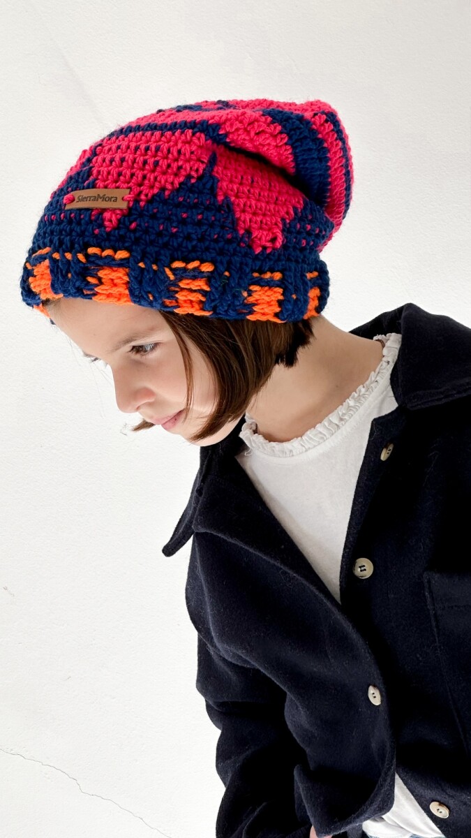 Wool Hat Guri - Fucsia / Azul 