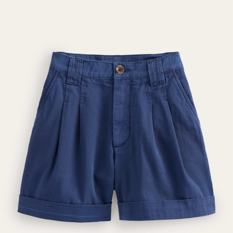 Short de lino Azul