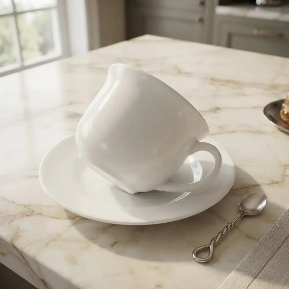 Taza de te con plato New branco 200 ml BIONA Taza de te con plato New branco 200 ml BIONA