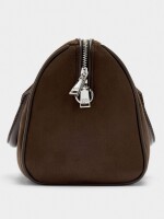 Bolso Tote Con Efecto Piel S marron