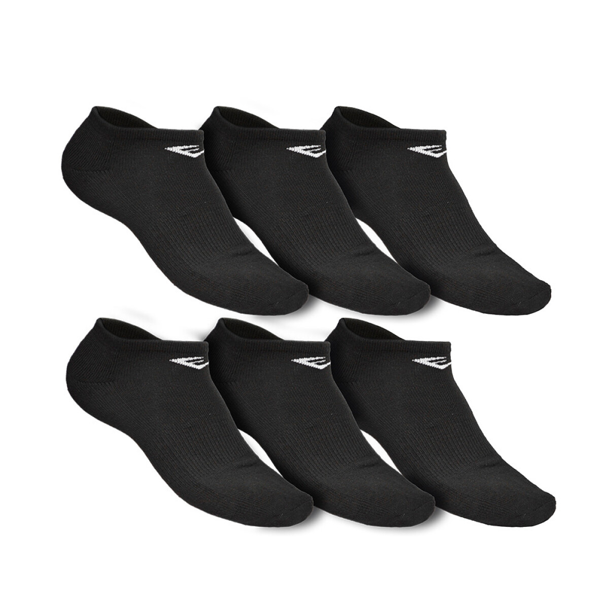 MEDIAS CORTAS EVERLAST POLY 9-11 (6 PACK) - NEGRO 