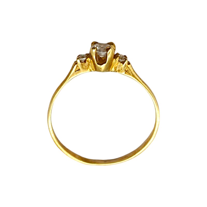 Anillo Trilogy-Oro bajo-Piedra Zirconia-AN8092 conpiedra