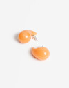 Aros Colgantes Cortos Color Aro Corto Gota De Resina - Naranja Medio