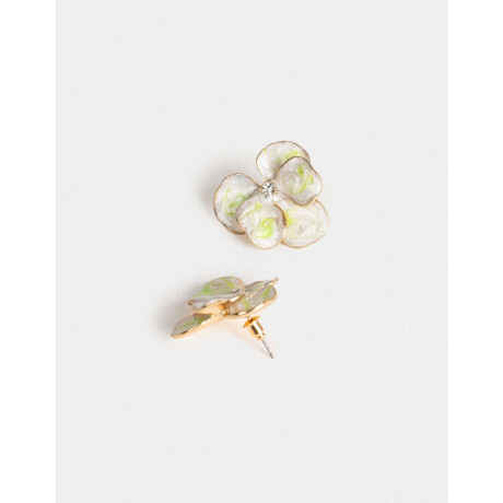 Aros Pasantes De Flores Dorado