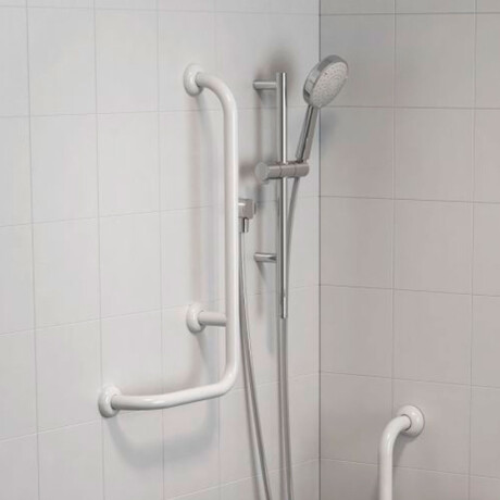 BARRA SOPORTE FIJO EN L METALIZADO ESPACIO BLANCO 000
