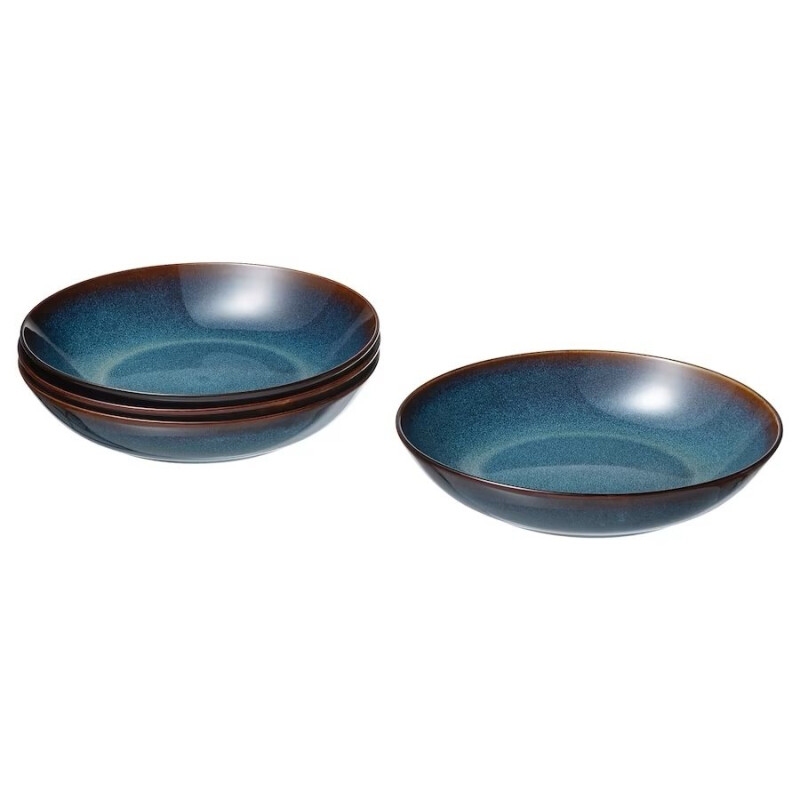 Plato Hondo de Ceramica Organic Set 6 Unidades - Azul Plato Hondo de Ceramica Organic Set 6 Unidades - Azul