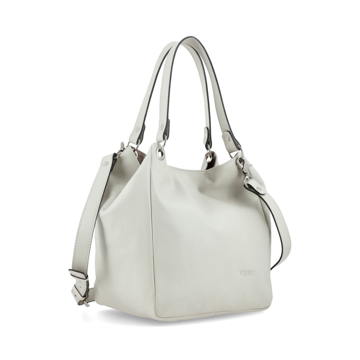 CARTERAS VENET - CUERO ZAPIN - BEIGE 