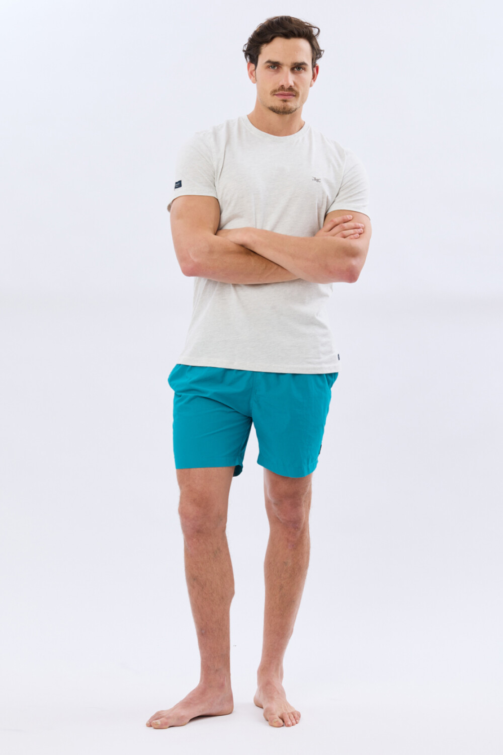 SHORT DE BAÑO LISO Verde Claro