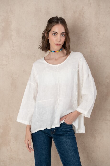 Blusa de lino Panna