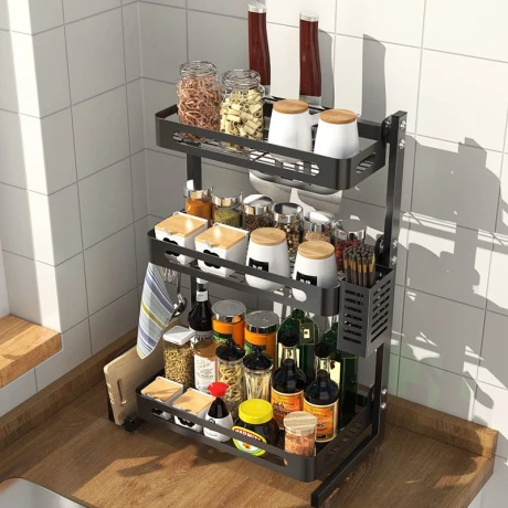 Organizador Multiuso Condimentos y Accesorios de Cocina 3 Niveles Organizador Multiuso Condimentos y Accesorios de Cocina 3 Niveles