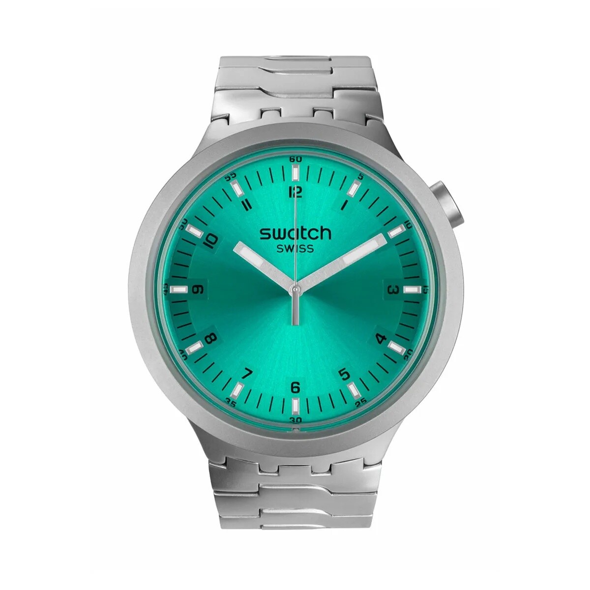Reloj Swatch Aqua Shimmer Sb07s100g De Acero 
