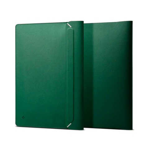 SPIGEN Funda Valentinus Cuero Sleeve Macbook Pro 14" - Green SPIGEN Funda Valentinus Cuero Sleeve Macbook Pro 14" - Green