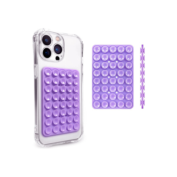 Soporte ventosa doble para celular color violeta Soporte Ventosa Doble Para Celular Color Violeta