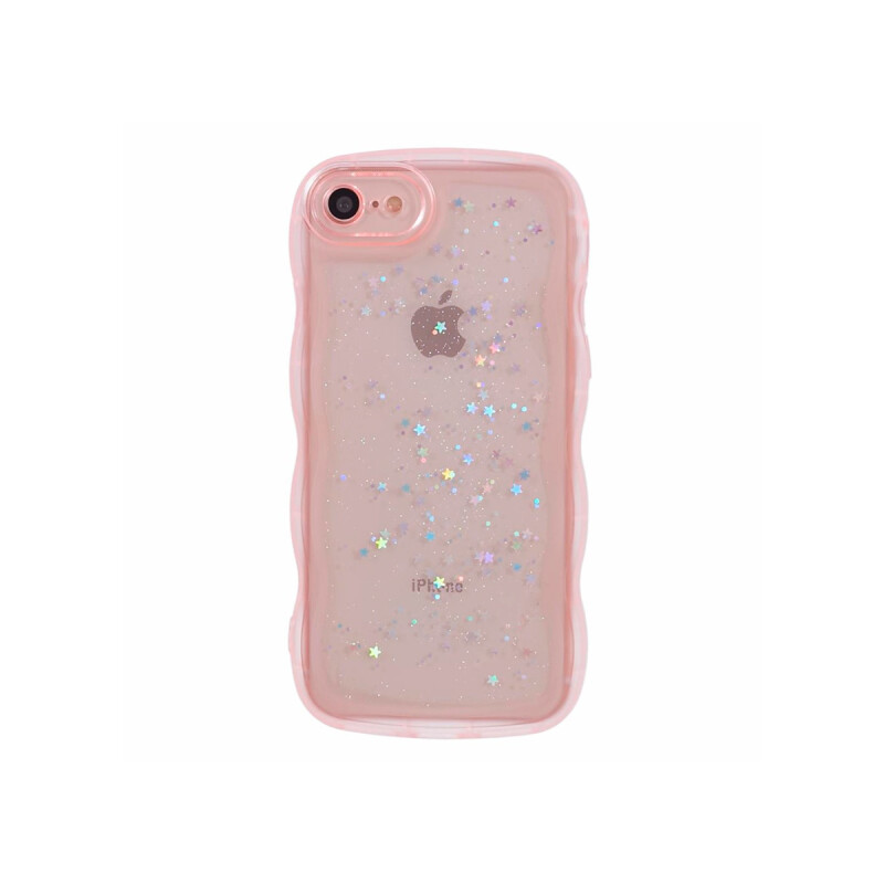 Protector iPhone 7/8 diseño estrellas brillantes color rosa Protector Iphone 7/8 Diseño Estrellas Brillantes Color Rosa