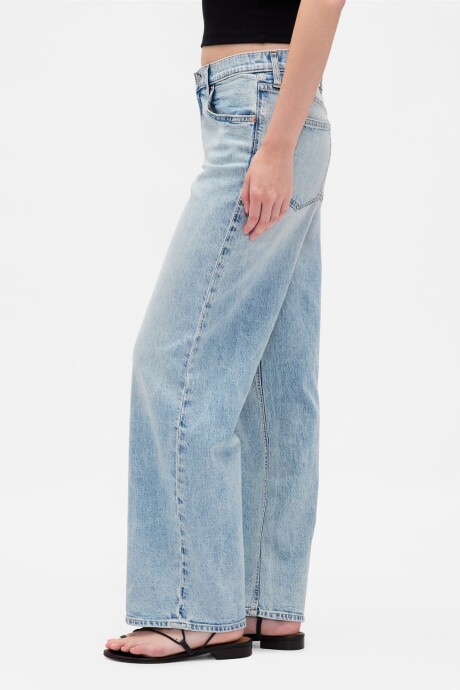 Jean 90S Loose Tiro Bajo Mujer Light Indigo 1
