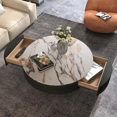 MESA DE CENTRO ROUND INBOX NEGRO - CIRCULAR