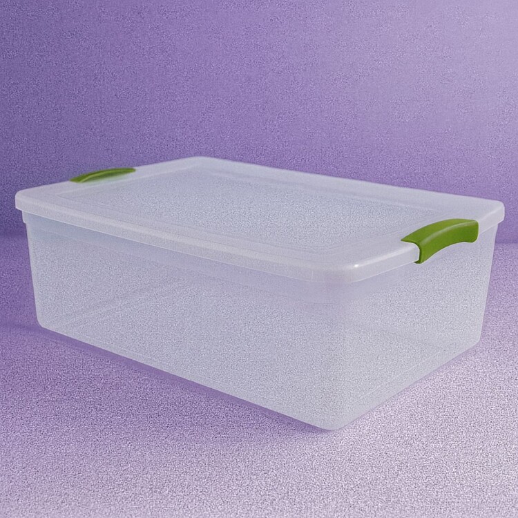 Caja Organizadora Baja Transparente Wenbox 32 litros Caja Organizadora Baja Transparente Wenbox 32 litros