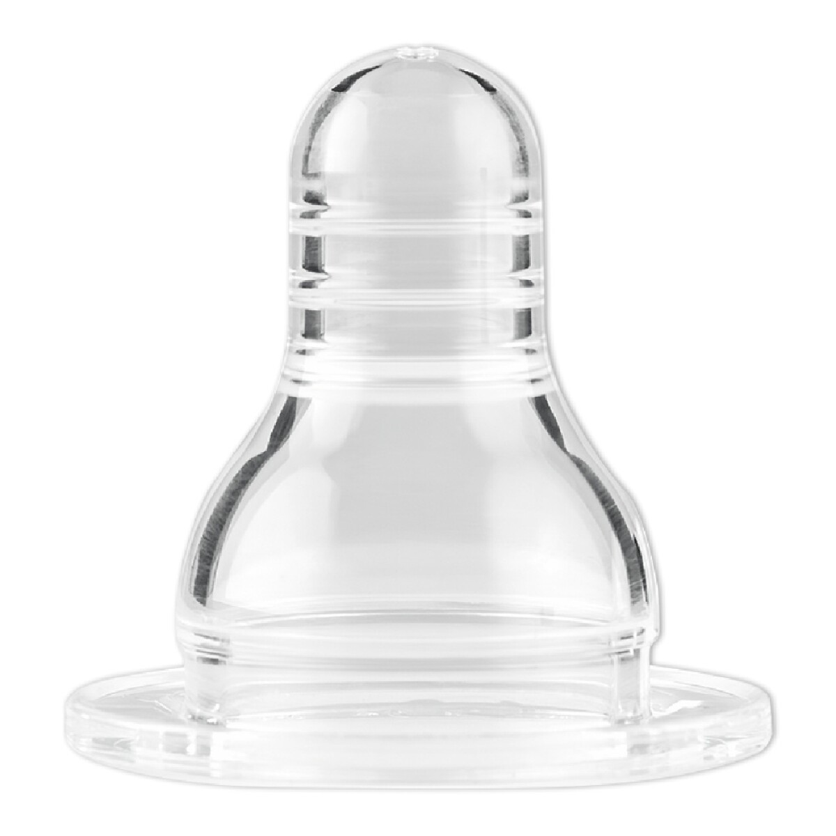 Pack 4 Tetinas Cuello Estándar Flujo Medio + Cepillo Evenflo - Transparente 