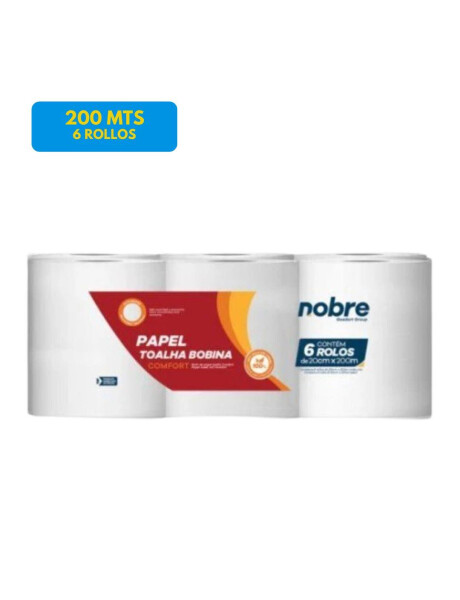 TOALLA DE PAPEL EN ROLLO PREMIUM 200MT, 6 ROLLOS TOALLA DE PAPEL EN ROLLO PREMIUM 200MT, 6 ROLLOS