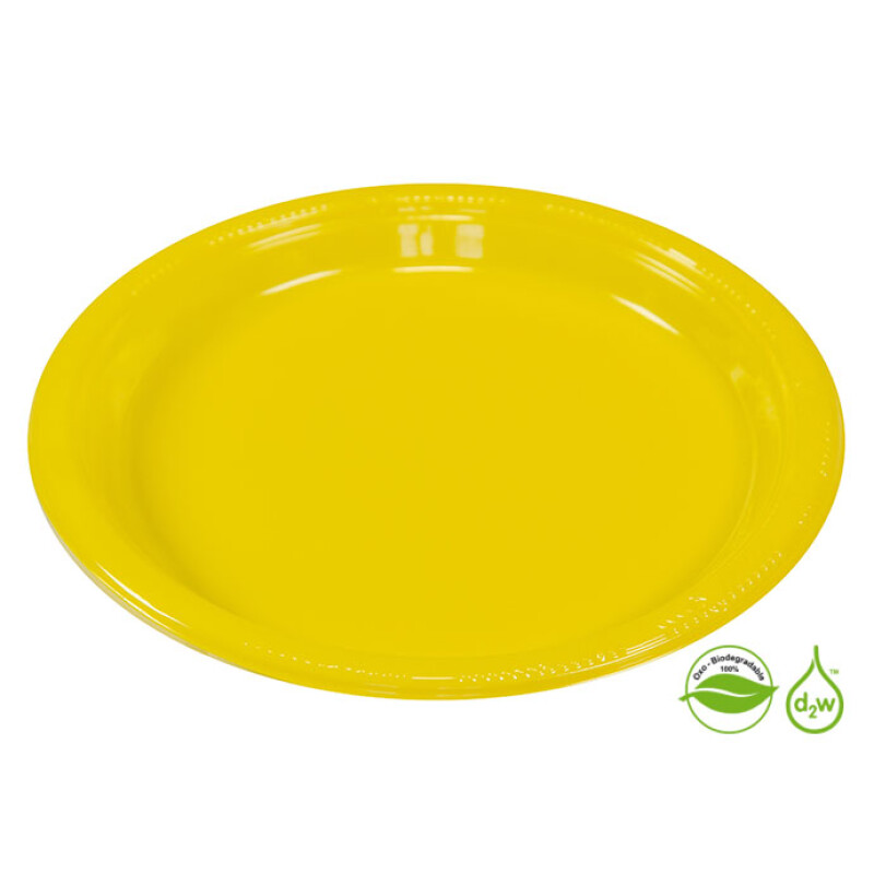 Plato Biodegradable 15cm x10Un Amarillo
