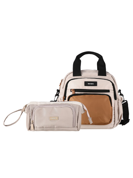 Kit Lunchera y Cartuchera Quid AirFlow Beige