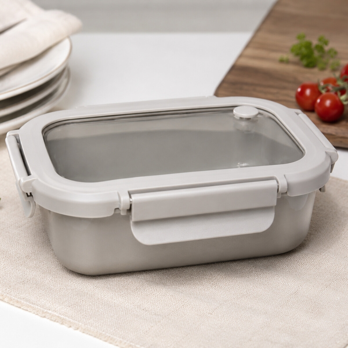 Recipiente Hermetico Ceramica 650 ml Gris Lacor 